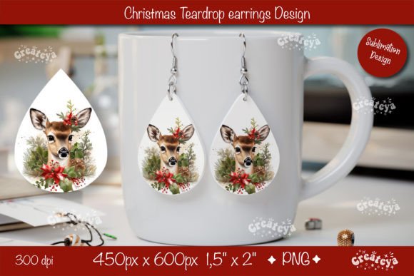 Download Christmas Teardrop Earrings Sublimation - Premium Bundle