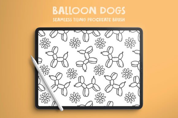 Download Balloon Dogs Procreate Pattern Brush - Brush Collection
