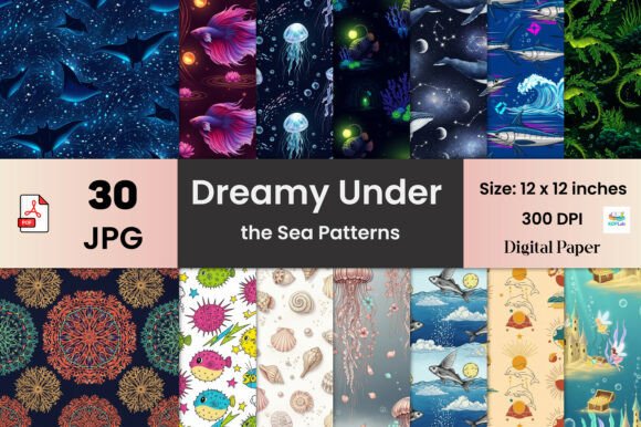 Download Dreamy Under the Sea Patterns - Sea patterns Collection