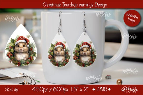Download Christmas Teardrop Earrings Sublimation - Premium Bundle