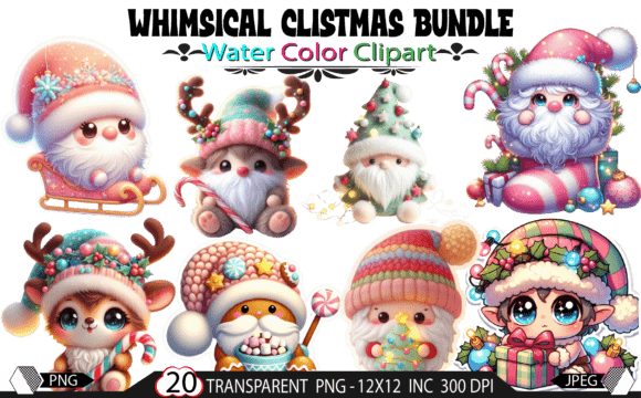 Download 20 Cute Christmas Gnome Woodland Animal - Premium Resources